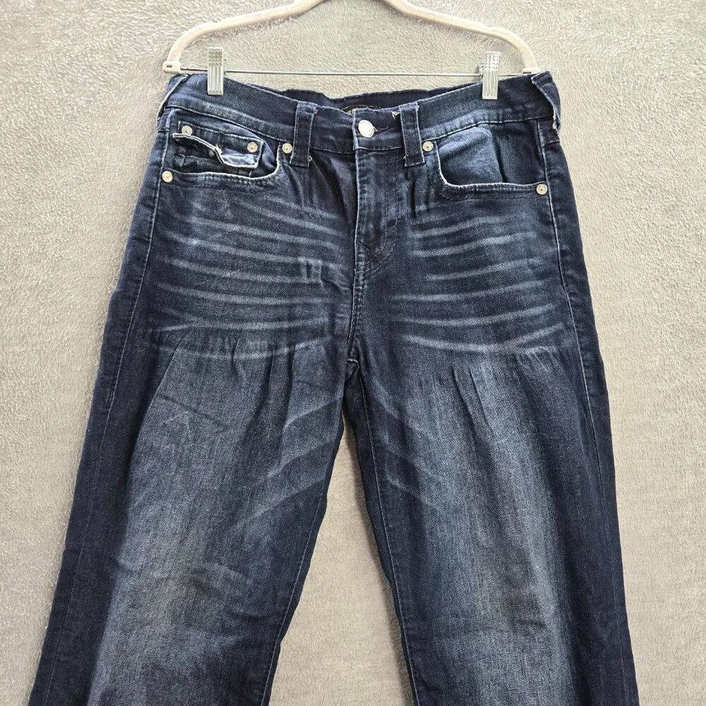 True Religion Men Jeans‎ 32 Blue Denim Rocco Relaxed Skinny Dark Wash READ